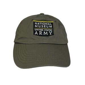 National Museum United States Army Mens Cloth Baseball Hat Green Adjustable